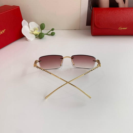 夏季特惠💰210 卡地亚 新款街拍太阳镜 无框时尚男女款墨镜 商品图6