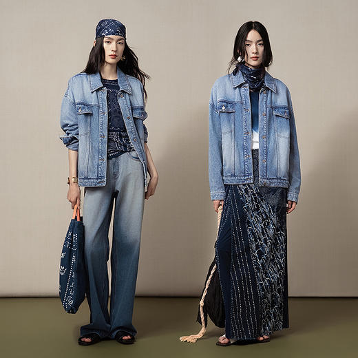 【林栖设计小店】【草木丹宁】牛仔外套复古磨白2025秋季新款百搭上衣女G1653001 商品图8