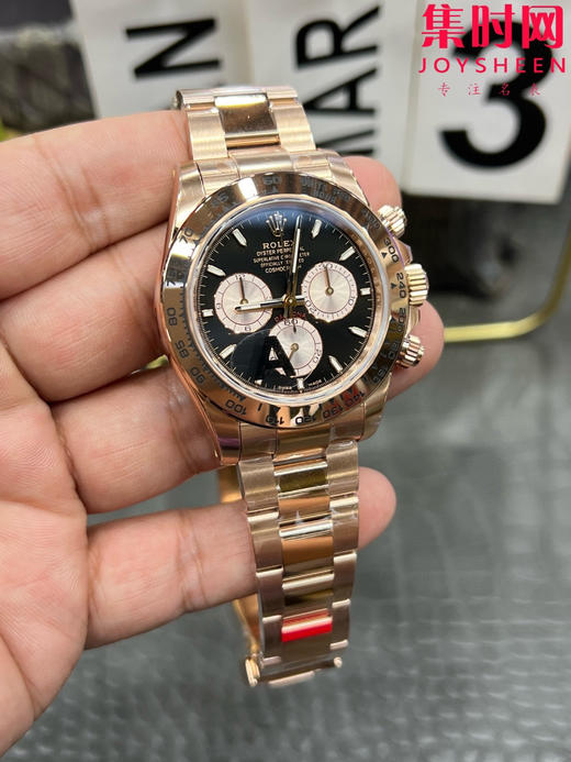 劳力士宇宙计型 VS迪通拿4131配重版 VS迪通拿全玫金款 配重版 男士腕表 丹东4131机 m126505-0001 商品图3