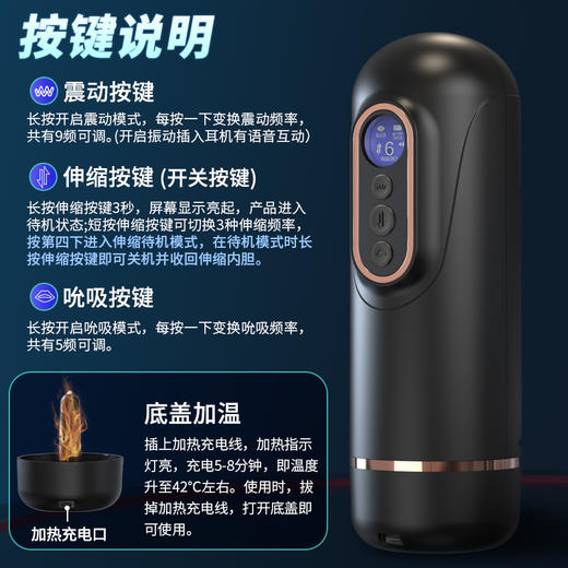 曼诺桃丽丝 doris电动飞机杯伸缩深喉吮吸人声发音加温 商品图5