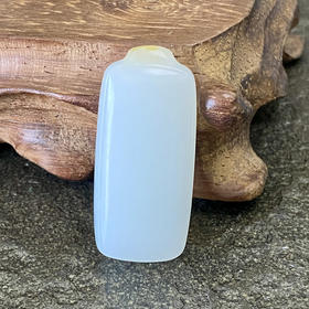 和田玉（羊脂白玉）挂件--无事牌16-23g