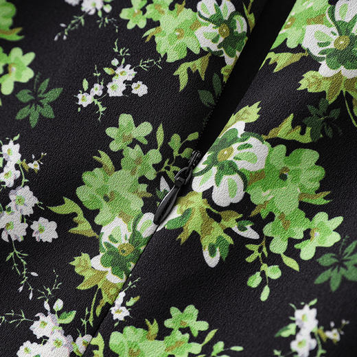 「高货wl」全新升级【铂金会员312/天猫419/差价107】(01039)洛诗琳法式复古印花连衣裙2025夏季轻奢小众显瘦裙子女 商品图2