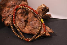 【沉香溯源】沉香红黄玛瑙圆珠项链 BCCSDIY329 （特殊商品请在收货之后48小时内申请退换货，过期不予处理！！！）