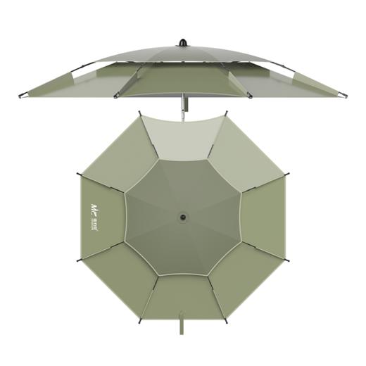 佳钓尼双弯拐杖伞多项调节伏魔扣花机械伞青苔 商品图6