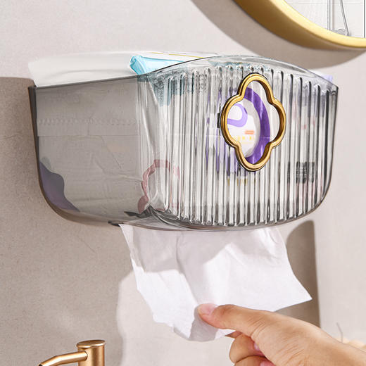 💥【挂壁式洗脸巾盒8375】✅ 兼容性强：卷纸、抽纸都能装，无论是洗脸巾、面巾纸还是卷纸，都能轻松收纳。💼🧻 ✅ 壁挂式设计，节省空间！ 商品图4