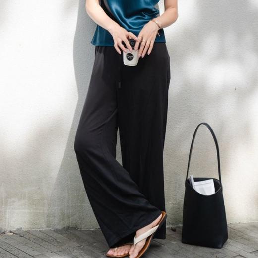 Aimi羊毛莱赛尔阔腿裤|极简老钱风，高腰阔腿版型，柔软透气有质感 商品图2