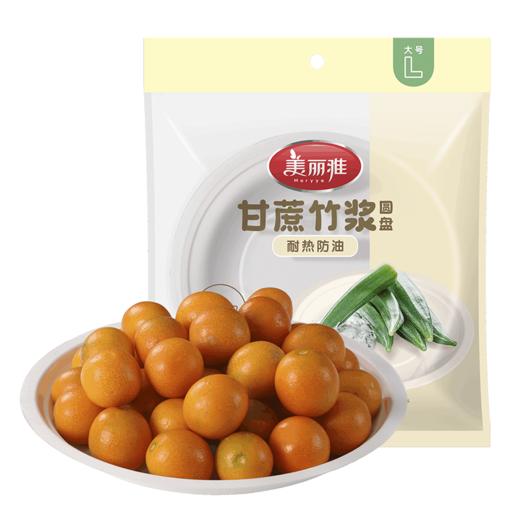 【批发】美丽雅甘蔗竹桨圆盘22.5厘米/10个入 商品图9