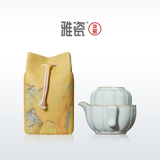 汝窑南瓜如意杯（一壶一杯） 商品图1