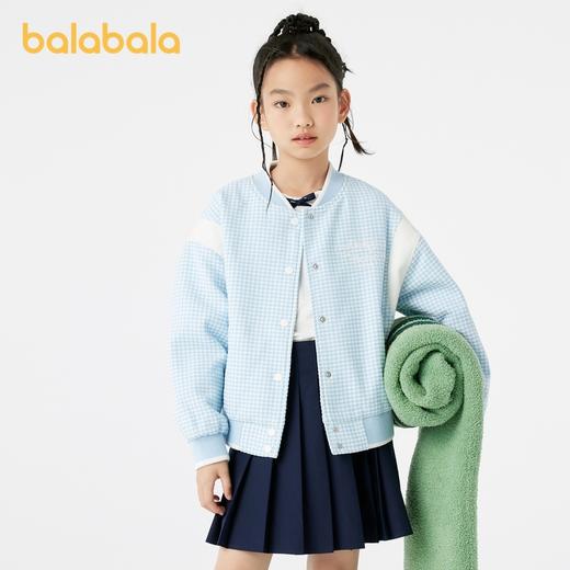 巴拉巴拉女童棒球服小香风外套秋季款宽松上衣时尚洋气蝴蝶结绣花 商品图0