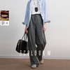 三彩2025秋季新款休闲裤松紧腰宽松直筒裤显瘦长裤简约M 商品缩略图0