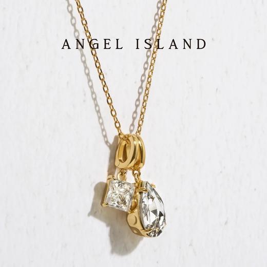 ANGEL ISLAND 「清晨雨露」水钻锆石吊坠可拆卸项链 商品图1