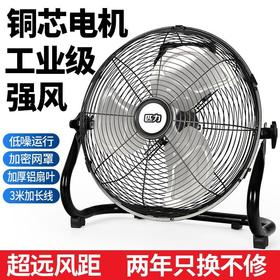 【铜芯电机 工业级强力】电风扇 大风力家用商用强力大功率落地扇 工厂用爬地台式趴地扇