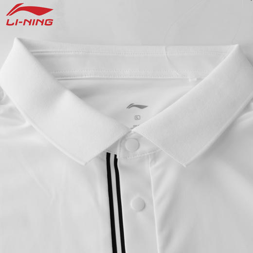 李宁新款羽毛球服男女同款短袖APLV485比赛上衣透气舒适polo衫 商品图4