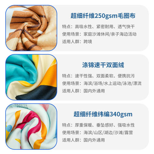 儿童速干浴巾男女学生游泳吸水巾斗篷沙滩海边连帽浴袍开衫按扣款沙滩巾 商品图3