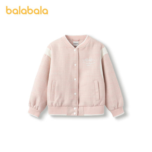 巴拉巴拉女童棒球服小香风外套秋季款宽松上衣时尚洋气蝴蝶结绣花 商品图4