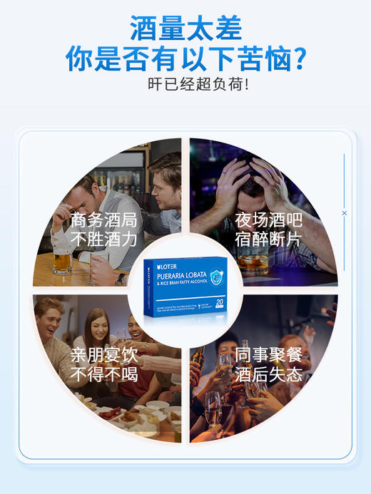 优乐驰 酒甘乐牌 葛根米糠脂肪烷醇复合压片糖果 20粒 商品图1