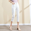 【专属特价】熙世界忝然植物棉七分牛仔裤女夏季小个子修身显瘦弹力休闲直筒裤 商品缩略图2