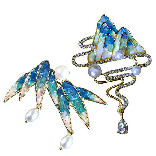 【国风非遗手工·螺钿】DIY手链胸针发簪材料包 团建手工成人亲子活动饰品配饰 商品图4