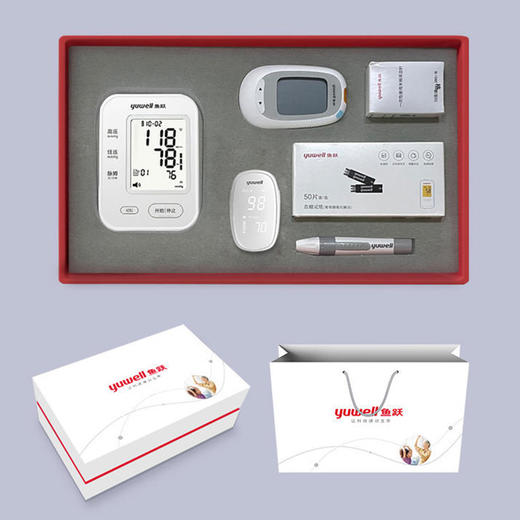 鱼跃 健康礼盒系列-家庭保健6件套（B型）+ AGEFIT智能手表 HK08 【HSZG20.0】 商品图1