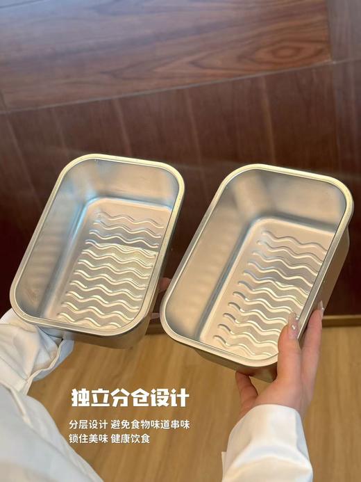 【sssp1】实用好物不锈钢双层保鲜饭盒！！ 商品图2