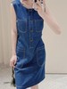 【高品质私服】【IC轻薄棉弹牛仔及膝连衣裙】经典藏青色牛仔 配色隽永 不易过时，优雅又性感N1281-CC【无标出货 介意慎拍】 商品缩略图5