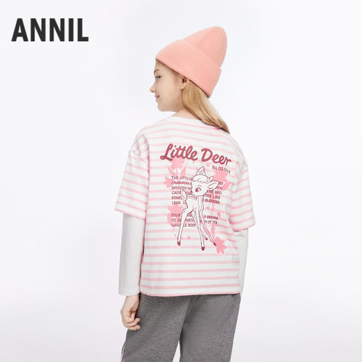 女童圆领长袖针织衫秋季新款安奈儿童装EG531613 商品图2