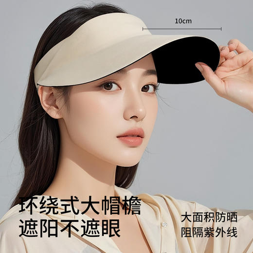 夏季防晒帽新款遮阳户外防紫外线空顶透气折叠大头围空顶帽XMZ291 商品图1