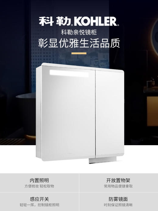 科勒亲悦800mm镜柜30012T-0 商品图1