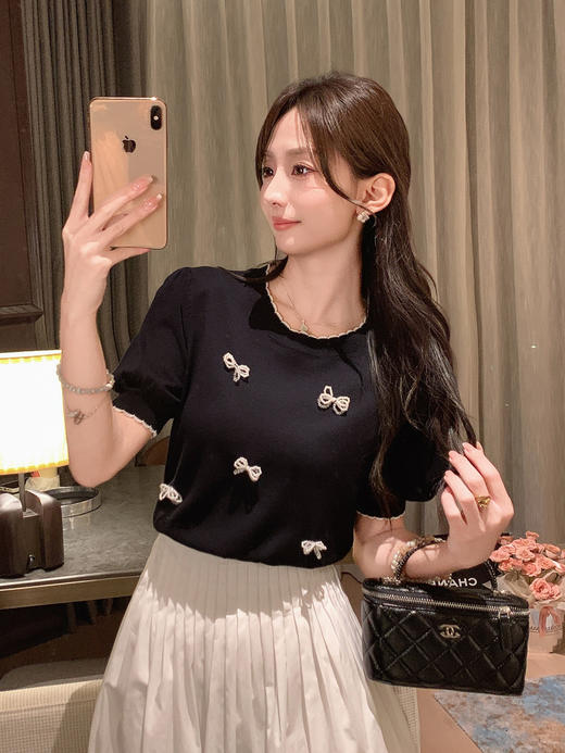 张心子【油画栀子】高腰口袋气质小白裙半身裙 U2507025 商品图3