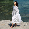 绽放466朵/【黑白灰系列】高支匹马棉重工大裙摆长袖旅行连衣裙女 商品缩略图0