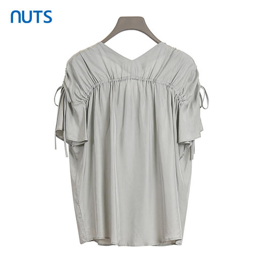 NUTS商场同款夏季时尚通勤简约气质醋酯短袖衬衫429011277 商品图1