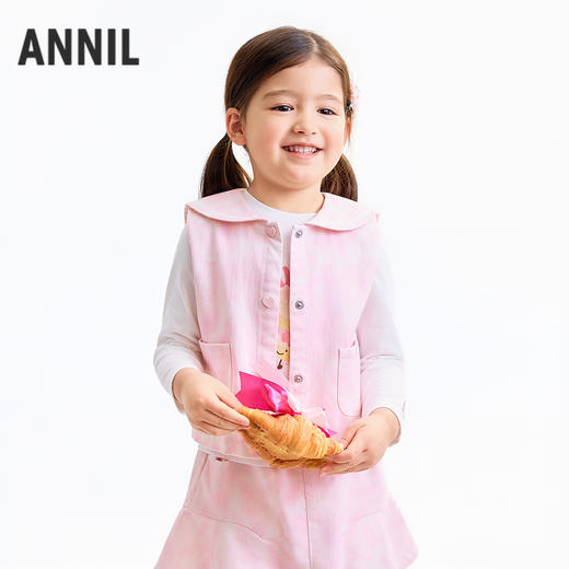 【实体店同款】女童翻领马夹秋季新款安奈儿童装XG532117 商品图0