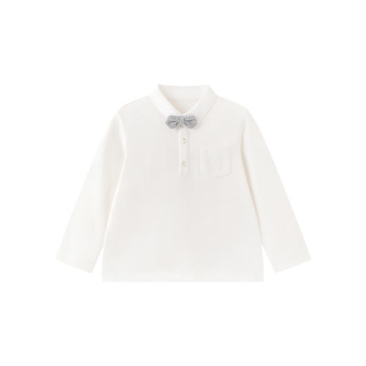 【高定系列】英氏儿童长袖T恤秋装新款棉羊毛翻领Polo衫男童上衣 商品图4