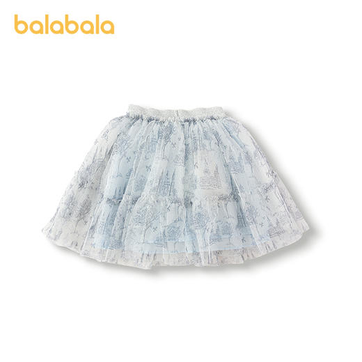 巴拉巴拉童装女童短裙公主印花网纱裙秋季蓬蓬裙甜美洋气儿童裙子 商品图2