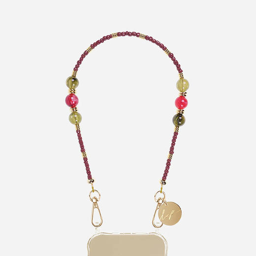 订购6周到｜La Coque Française-IRIS-棕色 串珠 短款 手机链［法国设计师］ 商品图0