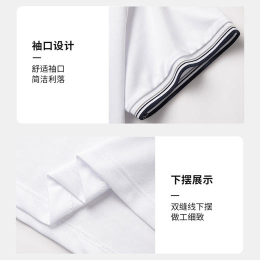 【5A级抗菌】圣得西2025夏新款多彩撞色翻领棉质商务短袖polo衫男 商品图2