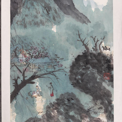 陈公拓《山水之一》国画原作36CM*23CM 手绘宣纸山水作品 商品图2