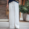 【林栖设计小店】【植物染】亚麻阔腿裤手工钉珠2025秋季新款百搭裤子女F1953225 商品缩略图3