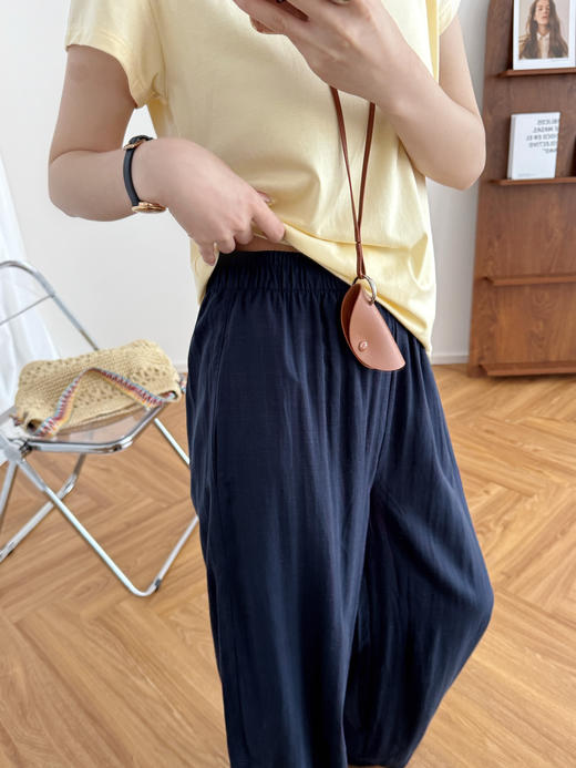 木言欢MUYANHUAN【天丝亚麻】鱼骨斜纹裤，凉感透气，宽松不垮，四种纤维在创新鱼骨斜纹织法中达成完美配比 商品图4