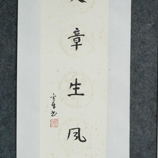 陈金章《天地入胸臆 文章生风雷》书法原作67CM*17CM手写宣纸对联 商品图4