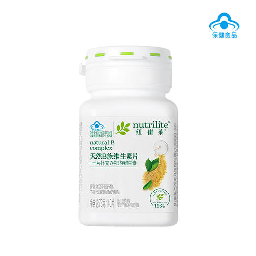 纽崔莱天然Ｂ族维生素片/7种Vb/调节代谢/营养神经/预防贫血/维持皮肤粘膜健康/每日1片保质期36个月 商品图1