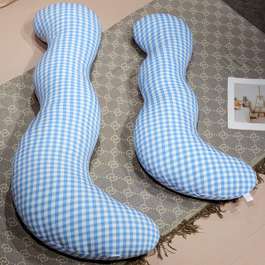 自然醒泡泡格子月牙长条抱枕头夹腿侧睡专用冰丝女生睡觉神器男生款成人孕妇QYL 商品图7