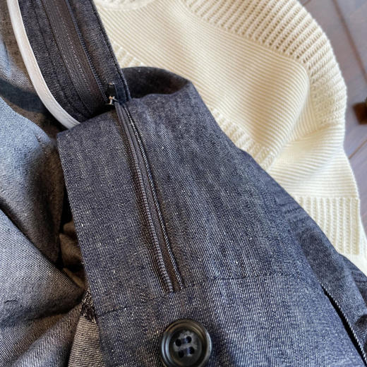 闭眼入！！大厂货品质！2025老钱风棉麻仿牛仔九分阔腿显瘦休闲奶奶裤！ 商品图3