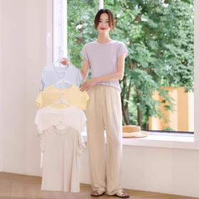 桑蚕丝《老钱绵绵T》丨肤感yi流！清凉透气显瘦T恤