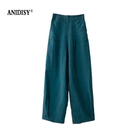 真丝龟纹香云纱半松紧腰休闲萝卜裤 商品图4