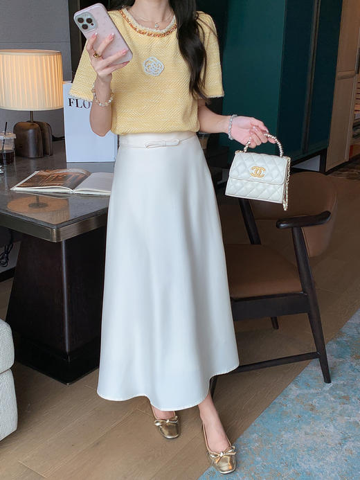 张心子【小香山茶花】减龄高级感山茶花编织上衣 U2507014 商品图11