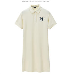 PNJ纯棉刺绣LOGO连衣裙PK3F8008时尚休闲简约POLO裙
