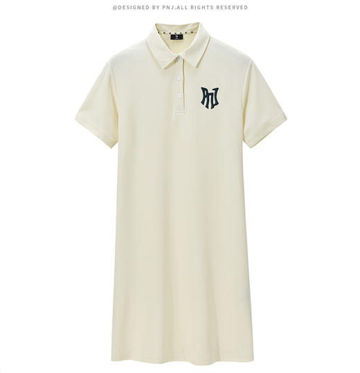 PNJ纯棉刺绣LOGO连衣裙PK3F8008时尚休闲简约POLO裙 商品图0