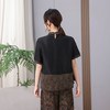 丁摩100%真丝香云纱龟裂纹高端时尚桑蚕丝短袖新款体恤AL5611 商品缩略图3