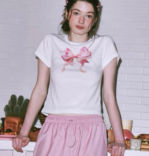 原价88特价ronron蝴蝶结正肩T恤071901 商品图12